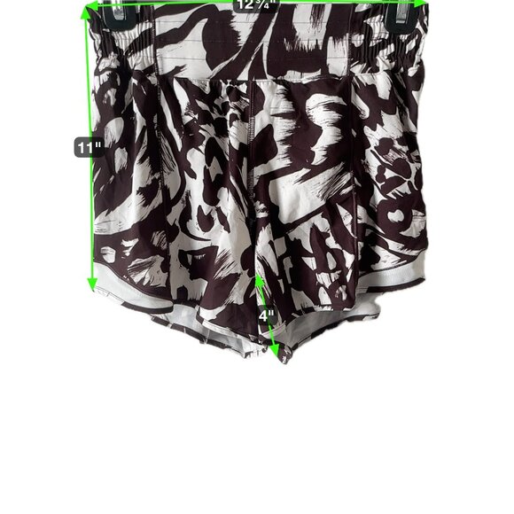 Lululemon Hotty Hot High Rise Espresso Bone 4" Lined Shorts Size 4 - Picture 4 of 7